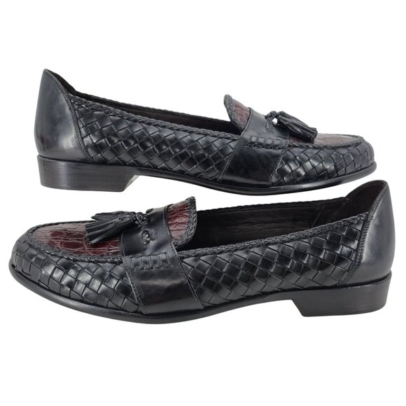 NEW Vintage Bragano Exotic Crocodile Leather Dress Shoes Mens 13N Brown Black - Picture 12 of 14